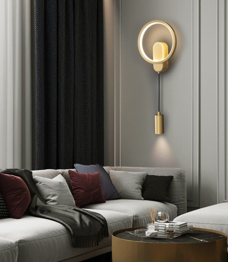 Modern Round Metal Wall Light Living Room Bedroom Hallway | Las Sola