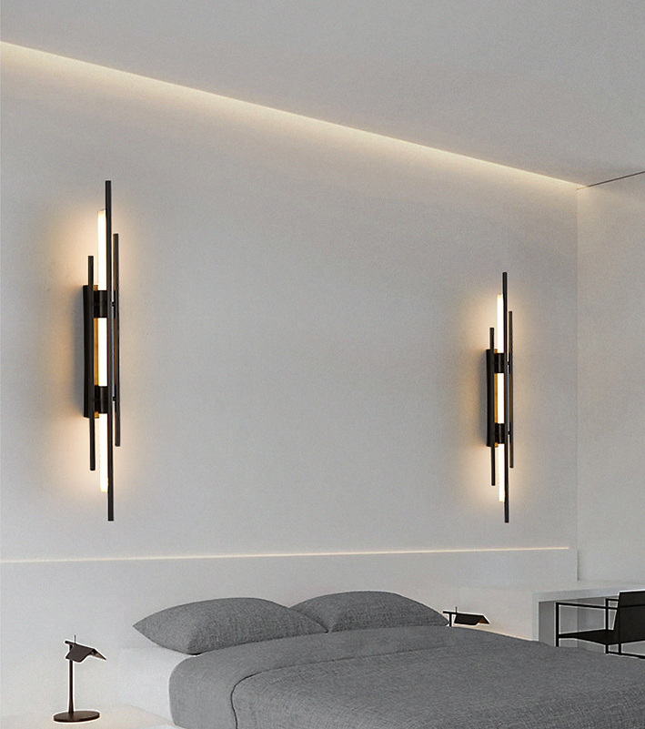 Modern Long Metal Acrylic Wall Light Bedroom Hallway Living Room