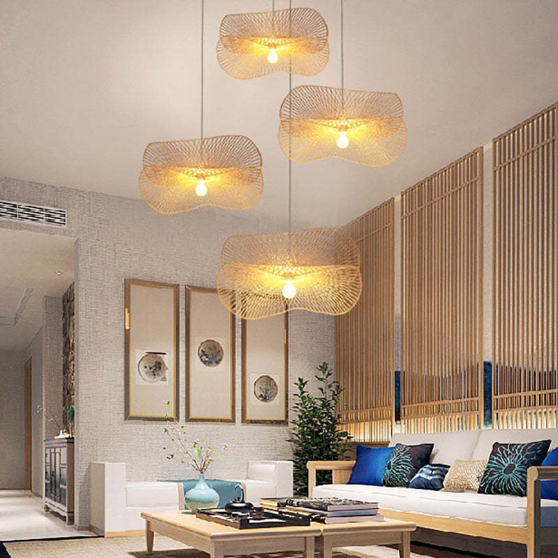Muto Elegance Woven Nature Rattan Pendant Light