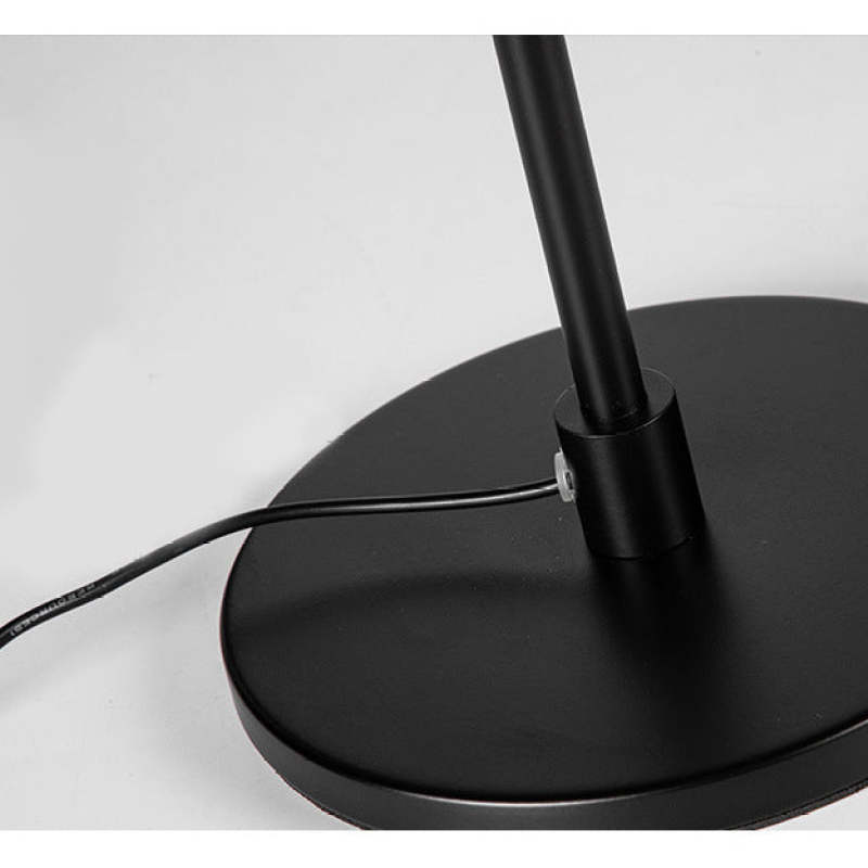 Hailie Modern Umbrella Glass/Metal Table Lamp, Black