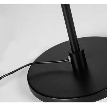Hailie Modern Umbrella Glass/Metal Table Lamp, Black
