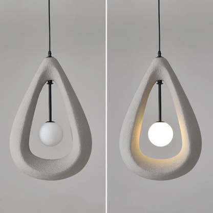 Byers Modern Pendant Light: Teardrop design with light on/off