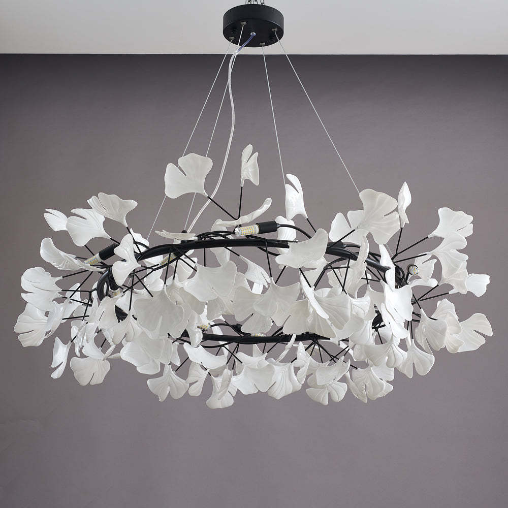 Olivia EarthenGlo Modern Kitchen Art Deco Chandelier Metal Ceramic