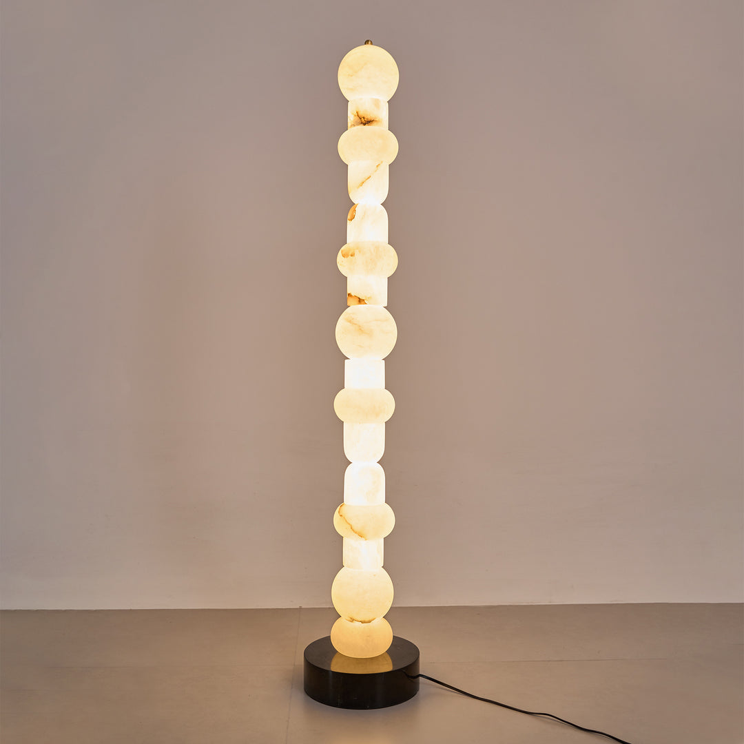 Jade Alabaster Sculptural Modern Floor Lamp Living Room Bedroom