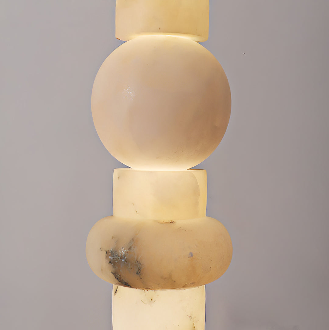 Jade Alabaster Sculptural Modern Floor Lamp Living Room Bedroom
