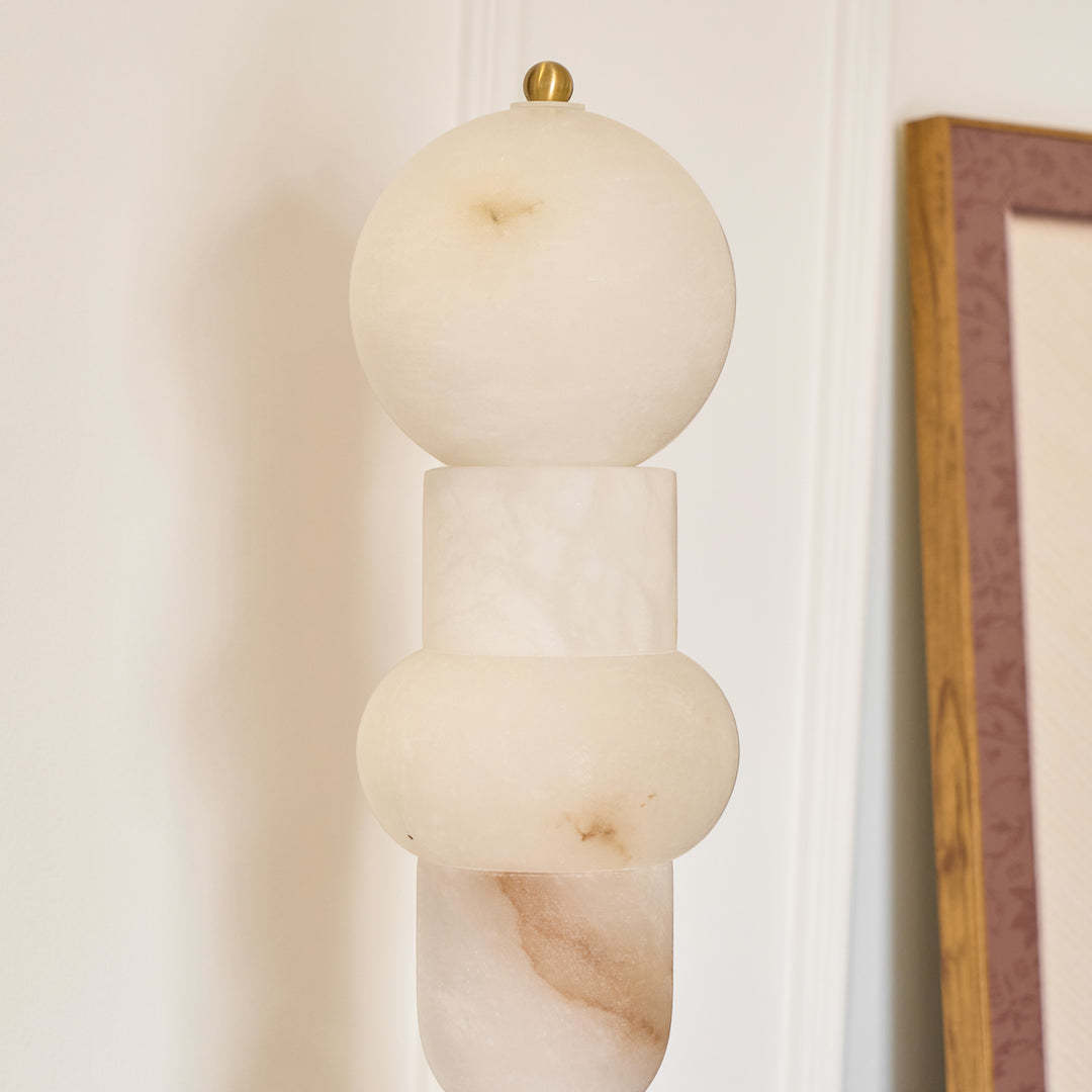 Jade Alabaster Sculptural Modern Floor Lamp Living Room Bedroom
