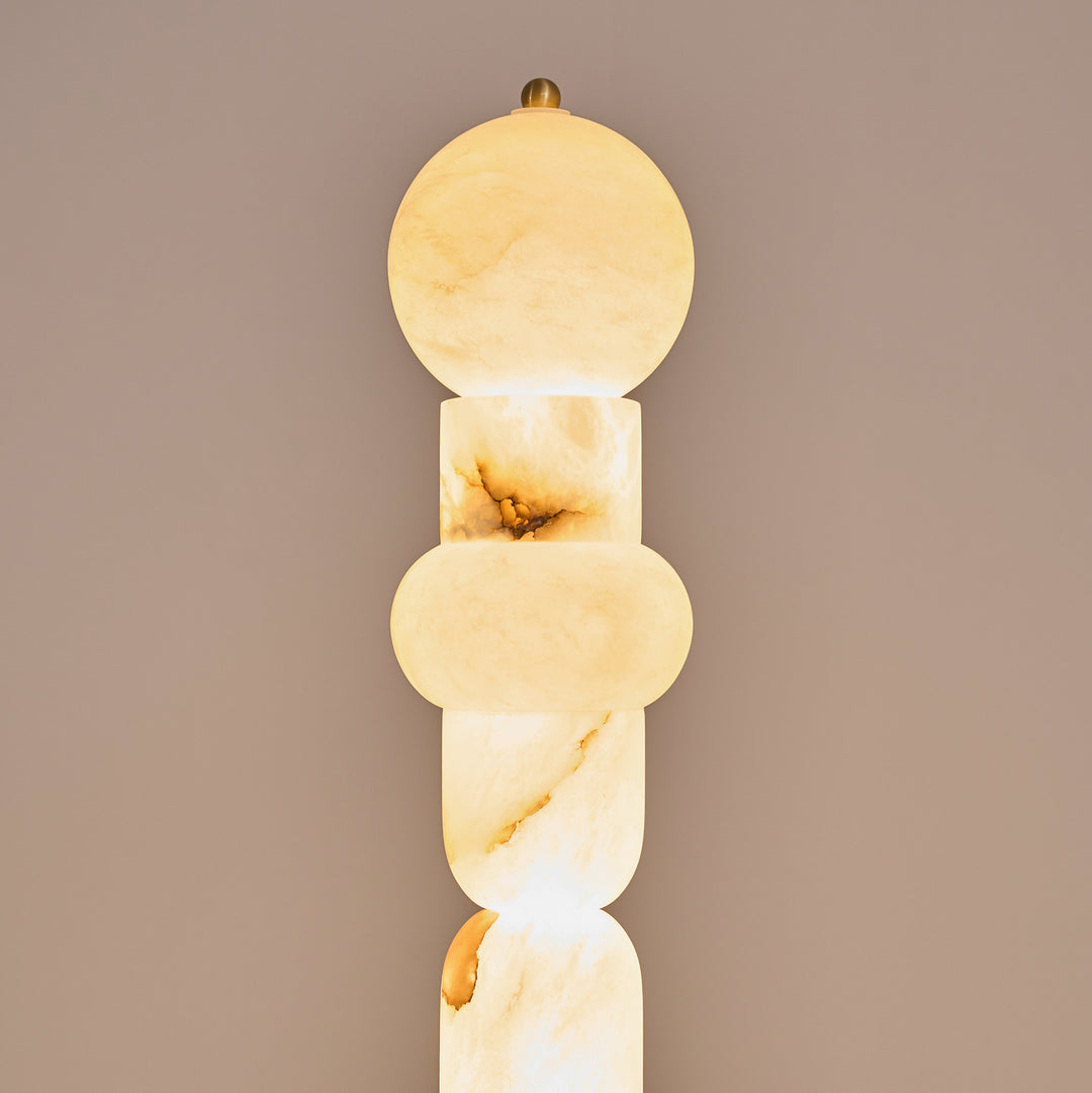 Jade Alabaster Sculptural Modern Floor Lamp Living Room Bedroom