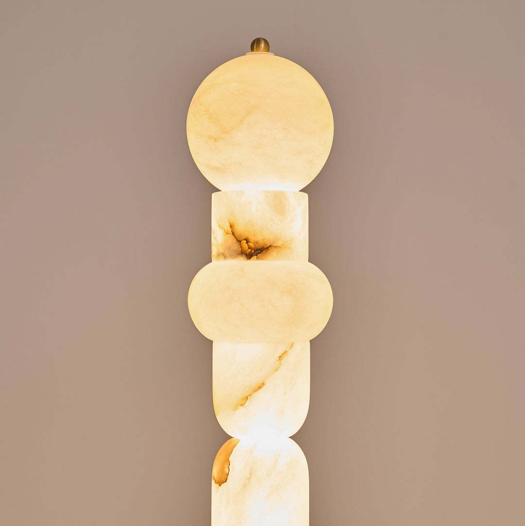 Jade Alabaster Sculptural Modern Floor Lamp Living Room Bedroom
