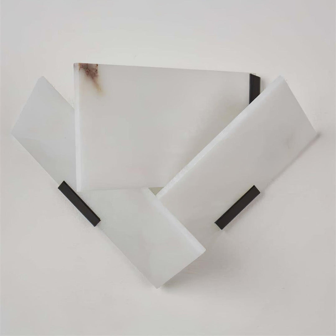 Jade Alabaster Geometric Contemporary Wall Light Living Room