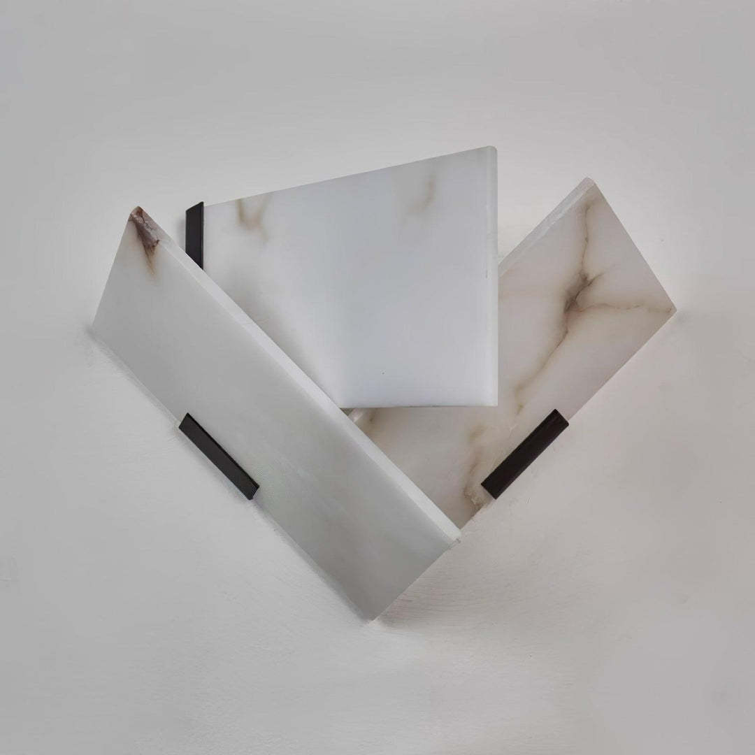 Jade Alabaster Geometric Contemporary Wall Light Living Room