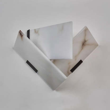 Jade Alabaster Geometric Contemporary Wall Light Living Room