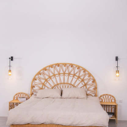 Edge Modern Round Meta Glass Wall Lamp Living Room Bedroom