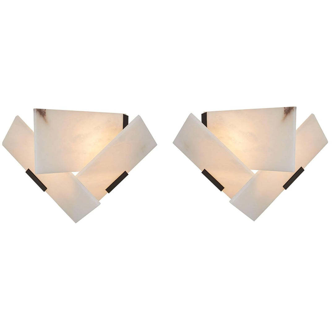 Jade Alabaster Geometric Contemporary Wall Light Living Room
