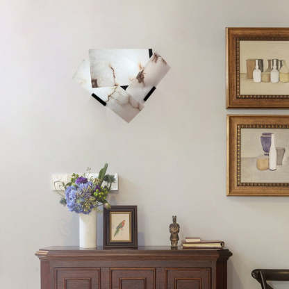 Jade Alabaster Geometric Contemporary Wall Light Living Room