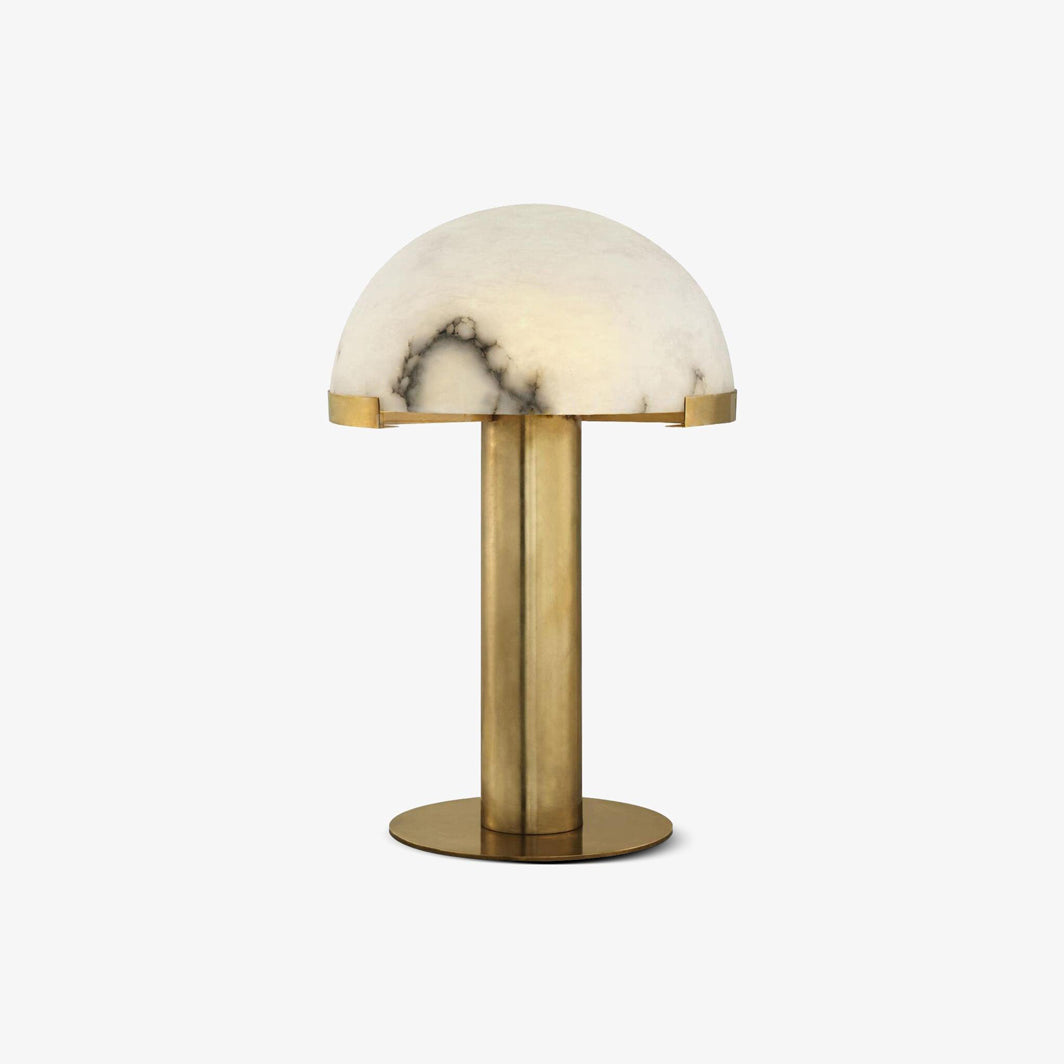 Jade Mushroom Alabaster Brass Table Lamp Living Room Bedroom