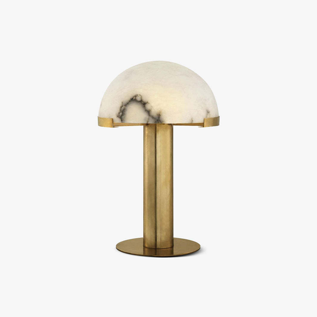 Jade Mushroom Alabaster Brass Table Lamp Living Room Bedroom