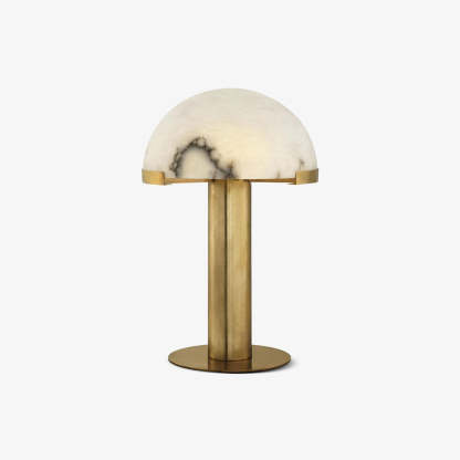 Jade Mushroom Alabaster Brass Table Lamp Living Room Bedroom