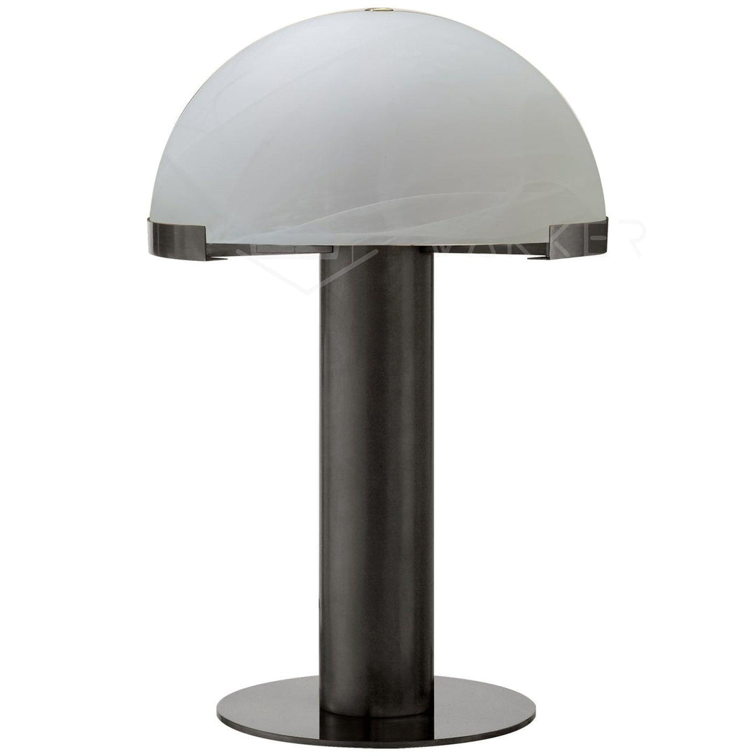Jade Mushroom Alabaster Brass Table Lamp Living Room Bedroom