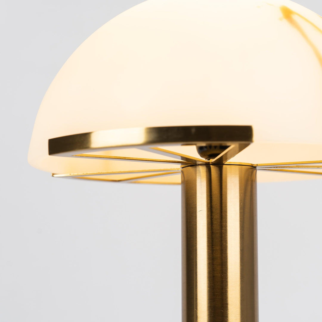 Jade Mushroom Alabaster Brass Table Lamp Living Room Bedroom