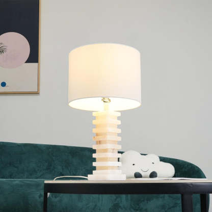Jade Alabaster Stacked Elegant Table Lamp Bedroom Living Room