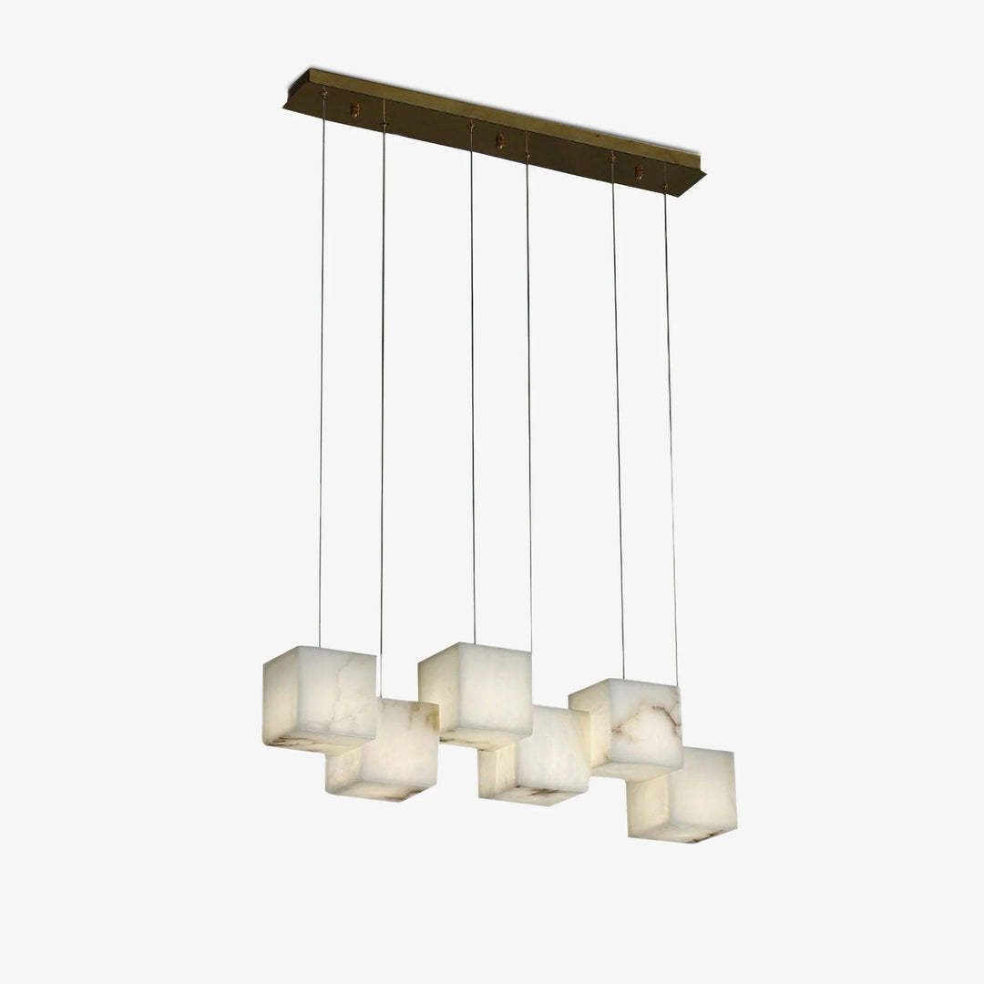 Jade Modern Minimalist Alabaster Chandelier Living Room Bedroom