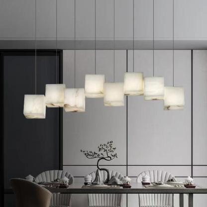 Jade Modern Minimalist Alabaster Chandelier Living Room Bedroom