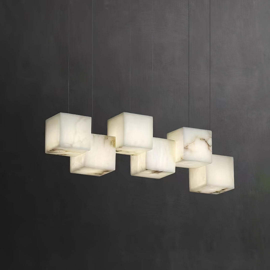 Jade Modern Minimalist Alabaster Chandelier Living Room Bedroom