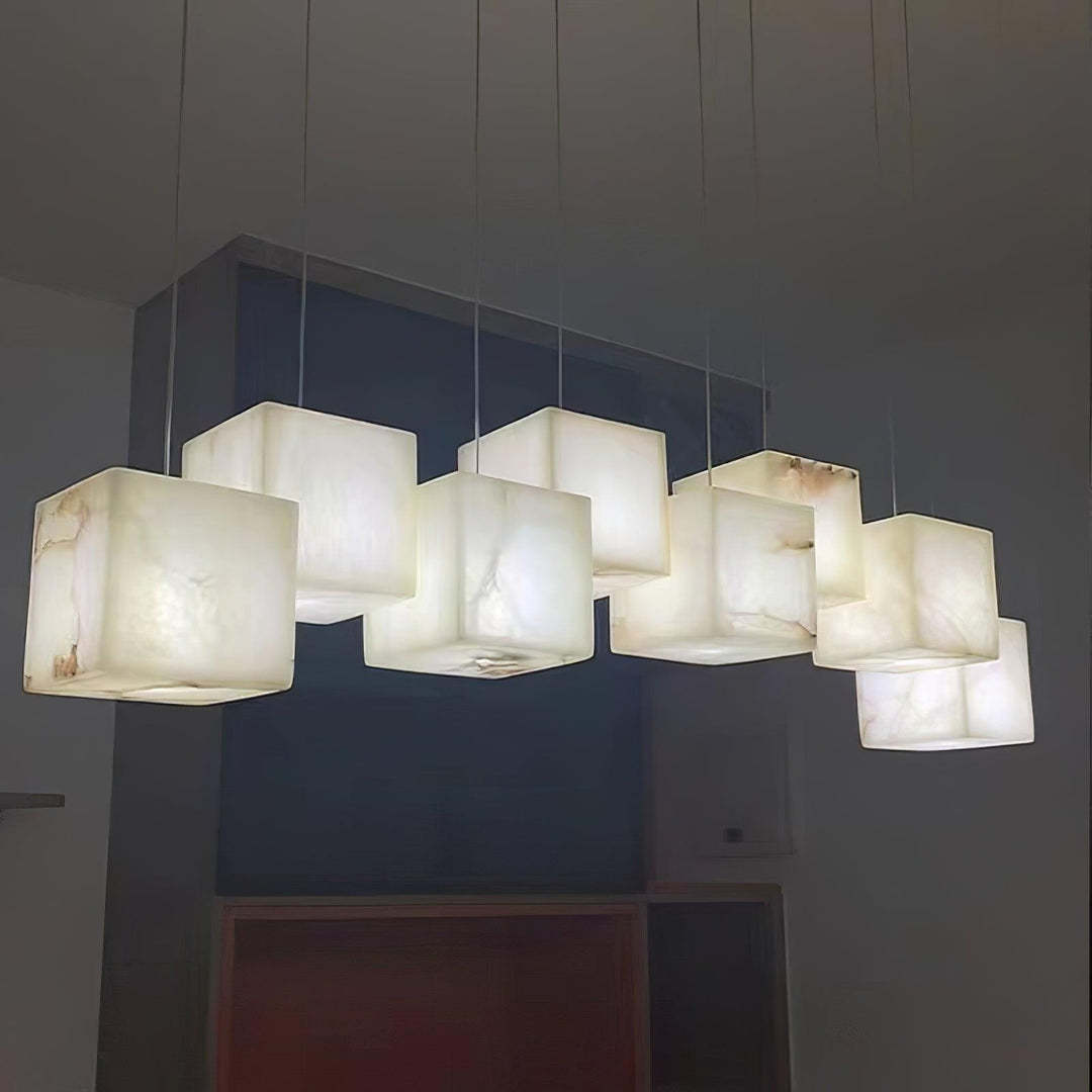 Jade Modern Minimalist Alabaster Chandelier Living Room Bedroom