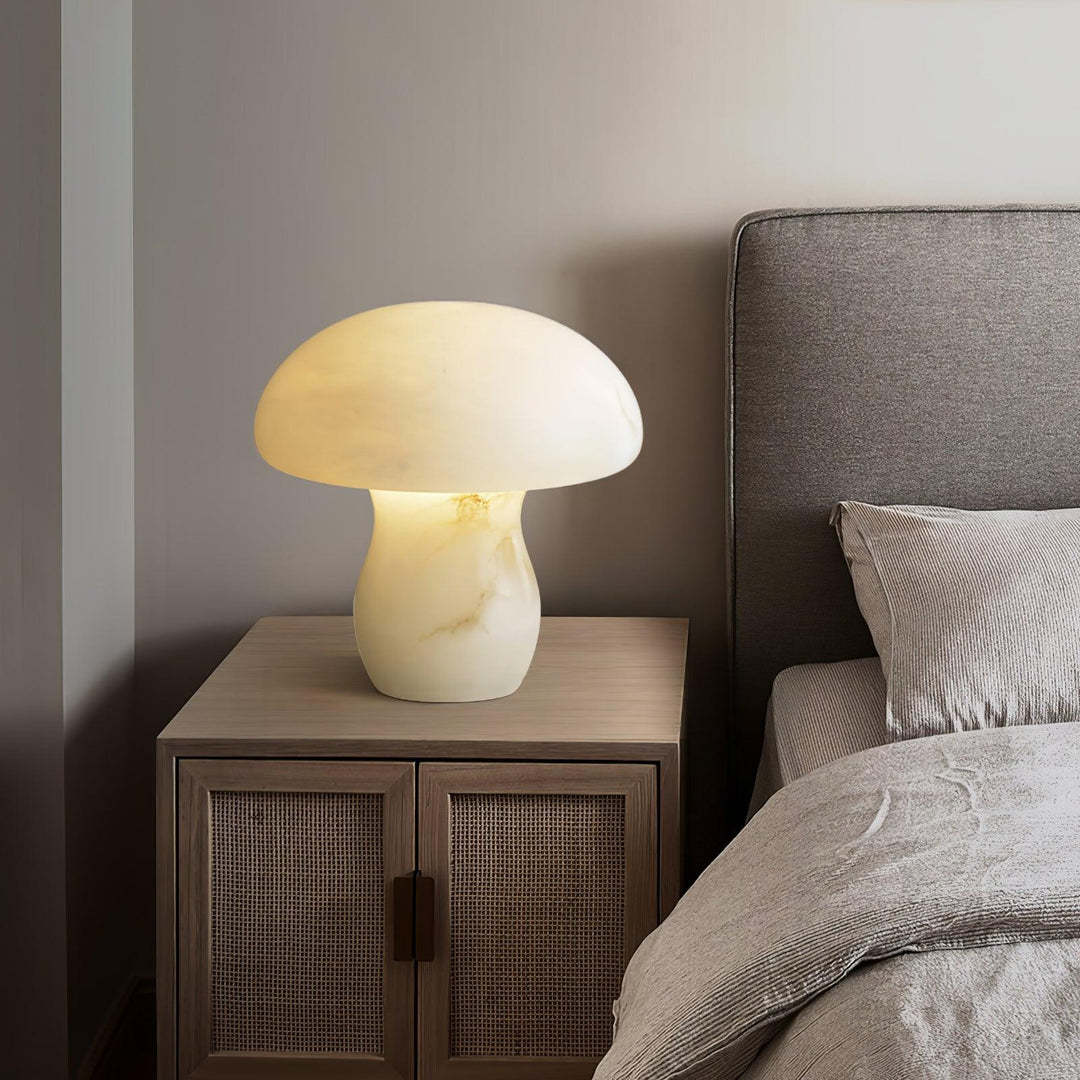Jade Mushroom Alabaster Modern Table Lamp Bedroom Living Room