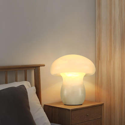 Jade Mushroom Alabaster Modern Table Lamp Bedroom Living Room