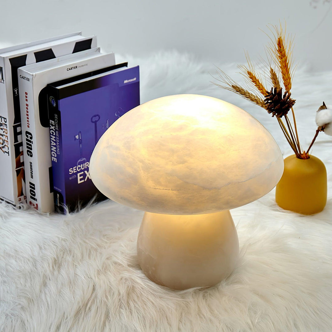 Jade Mushroom Alabaster Modern Table Lamp Bedroom Living Room
