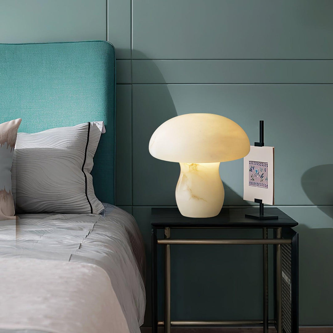 Jade Mushroom Alabaster Modern Table Lamp Bedroom Living Room