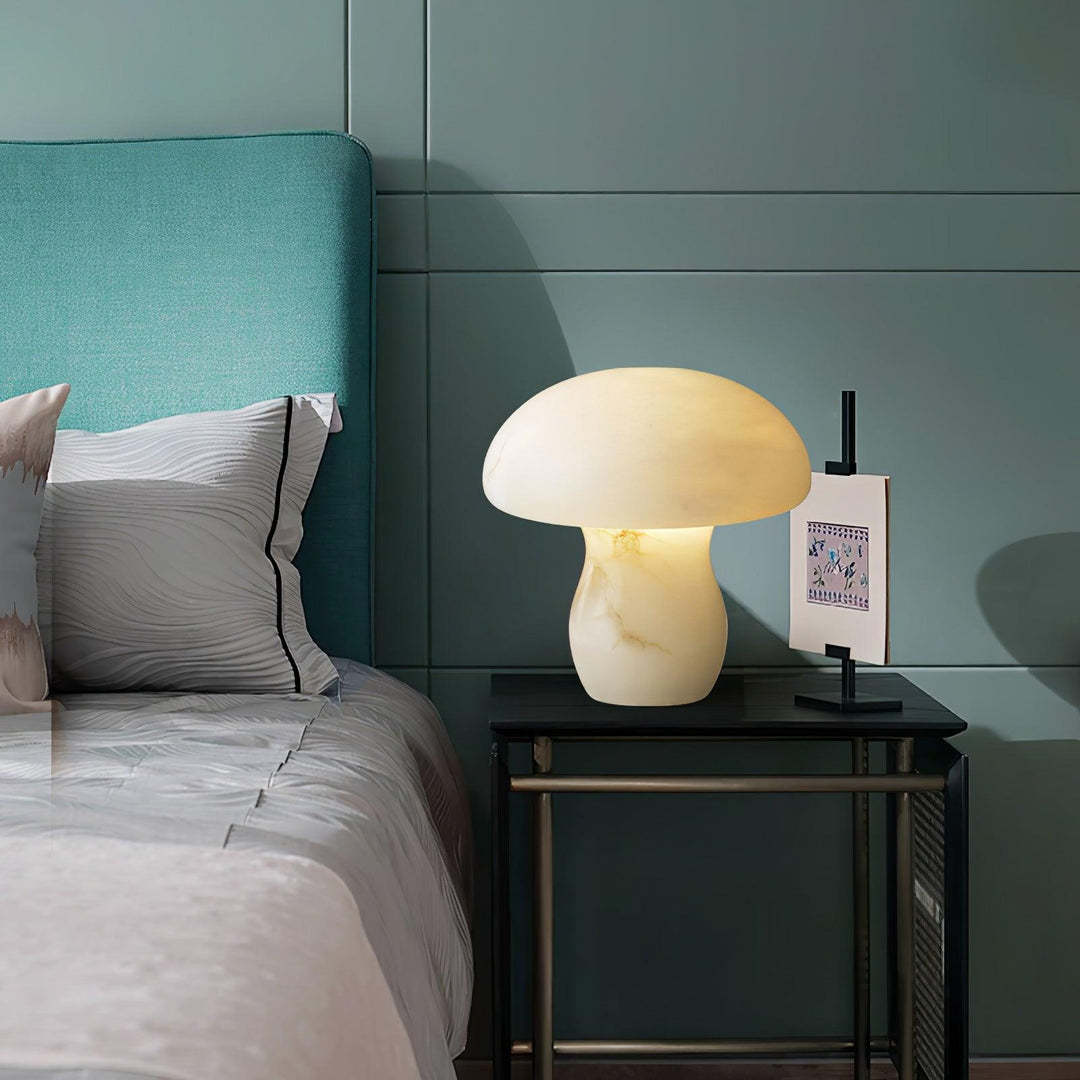 Jade Mushroom Alabaster Modern Table Lamp Bedroom Living Room