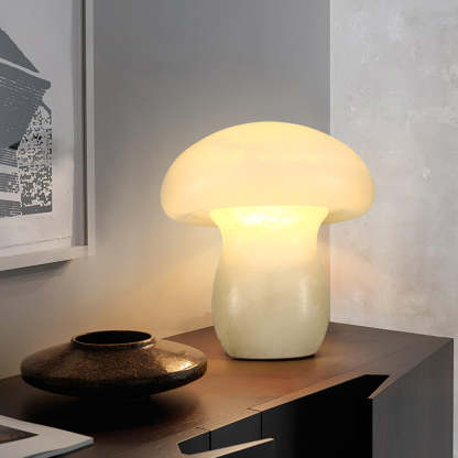 Jade Mushroom Alabaster Modern Table Lamp Bedroom Living Room