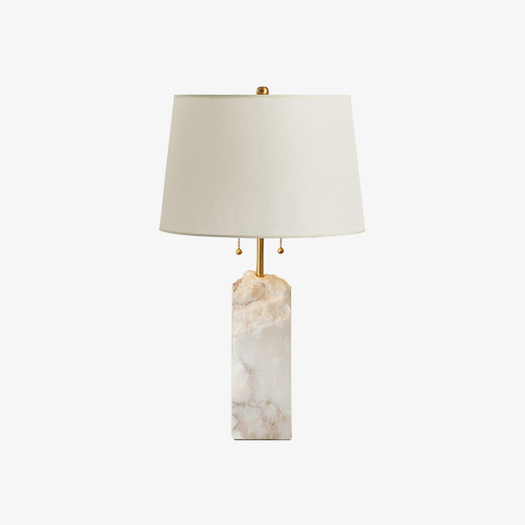 Jade Alabaster Rectangular Elegant Table Lamp Bedroom Living Room