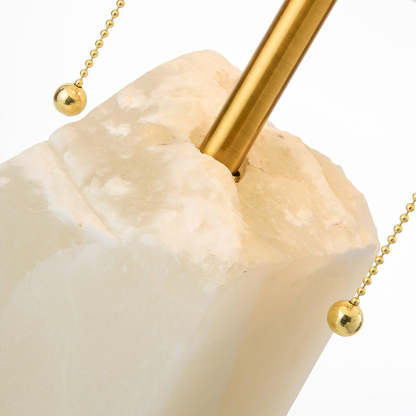 Jade Alabaster Rectangular Elegant Table Lamp Bedroom Living Room