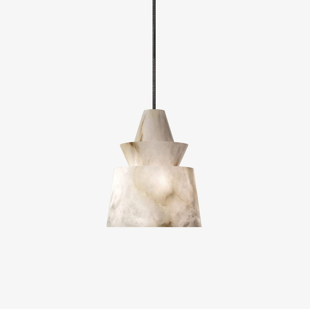 Jade Artistic Sculptural Alabaster Pendant Light Living Room Bedroom