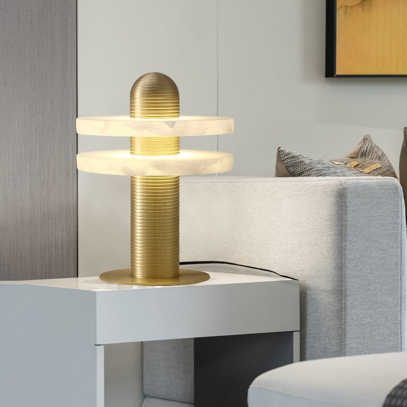 Table Lamp Alabaster Comet Modern Bedroom Living Room | Las Sola