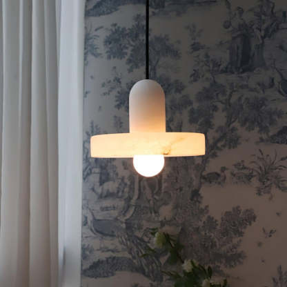 Hailie Modern Urban Alabaster Pendant Light Dining Room Bedroom