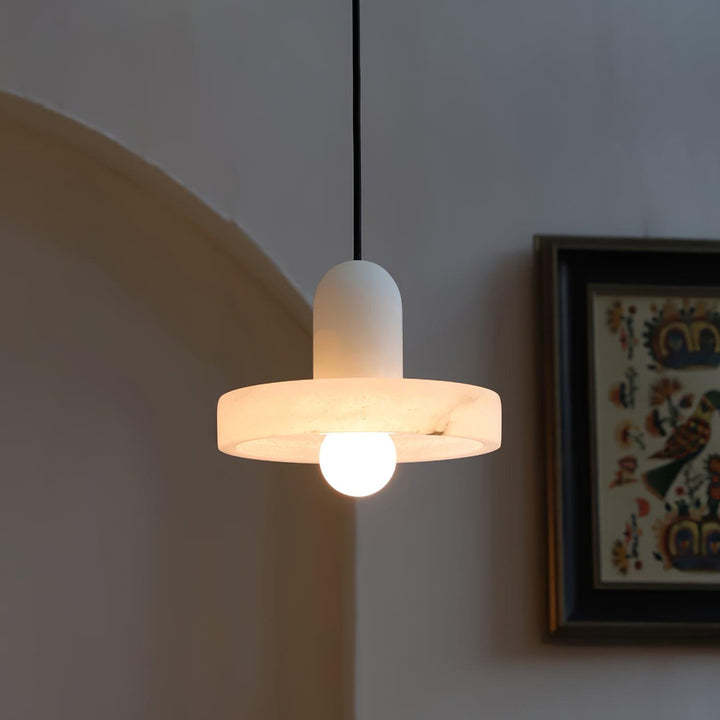 Hailie Modern Urban Alabaster Pendant Light Dining Room Bedroom