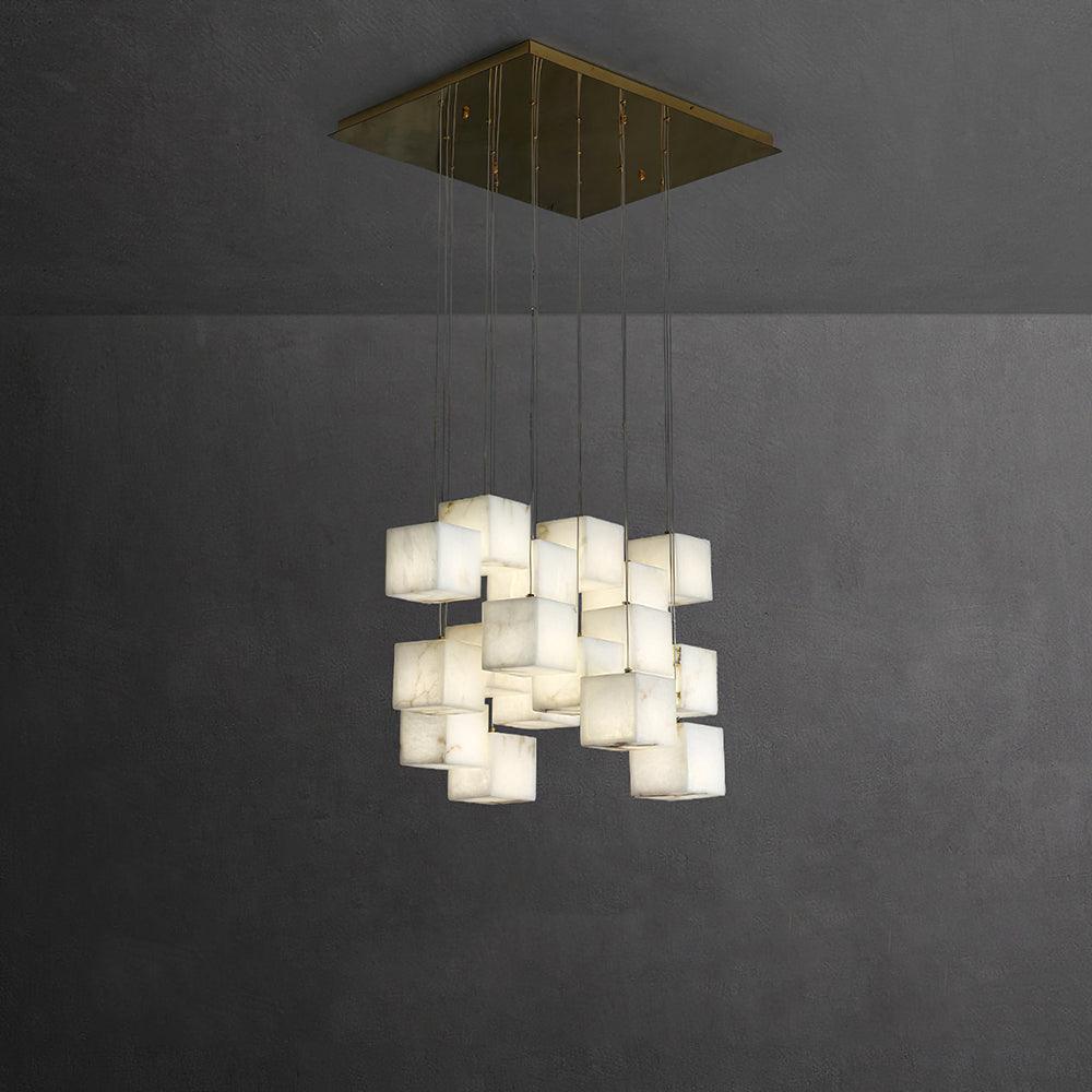 Jade Alabaster Brass Spiral Modern Pendant Light Living Room Bedroom