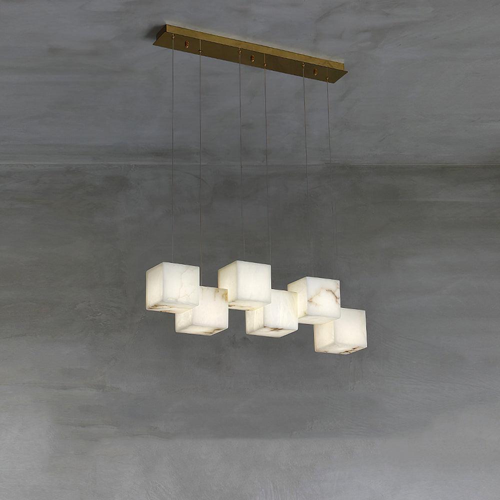 Jade Alabaster Brass Spiral Modern Pendant Light Living Room Bedroom