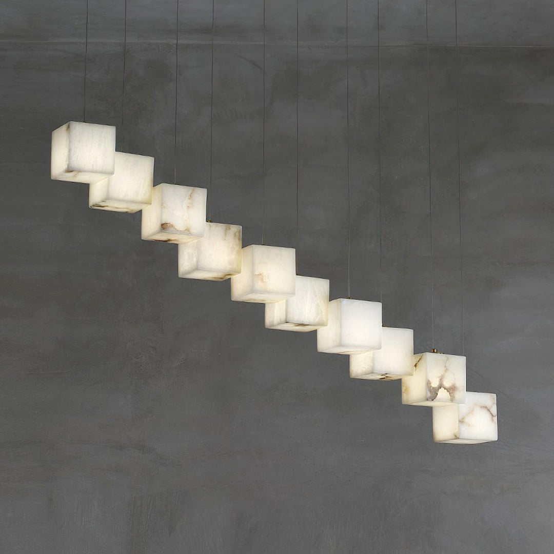 Jade Alabaster Brass Spiral Modern Pendant Light Living Room Bedroom