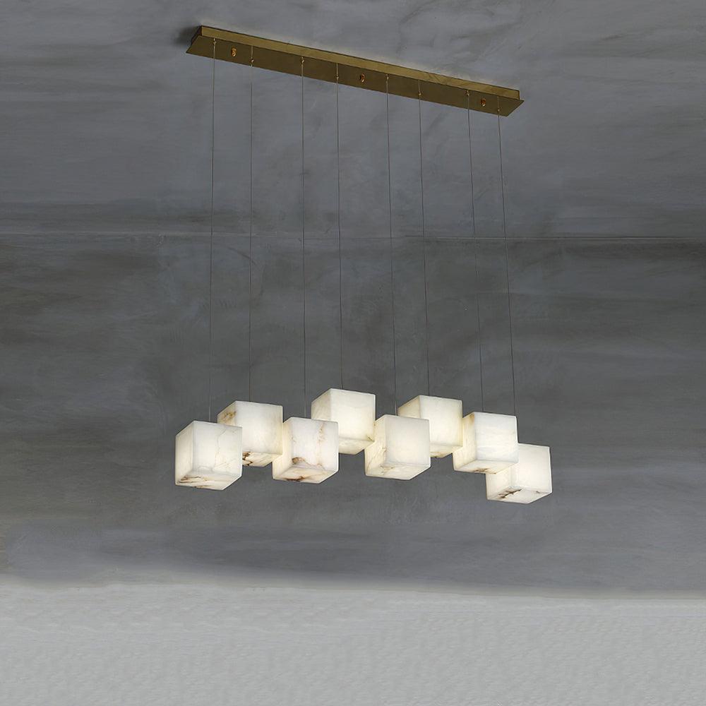 Jade Alabaster Brass Spiral Modern Pendant Light Living Room Bedroom