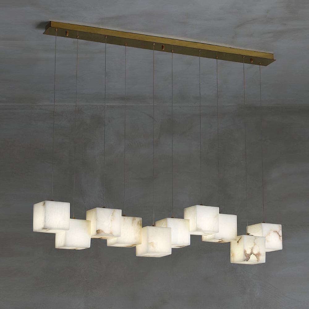 Jade Alabaster Brass Spiral Modern Pendant Light Living Room Bedroom