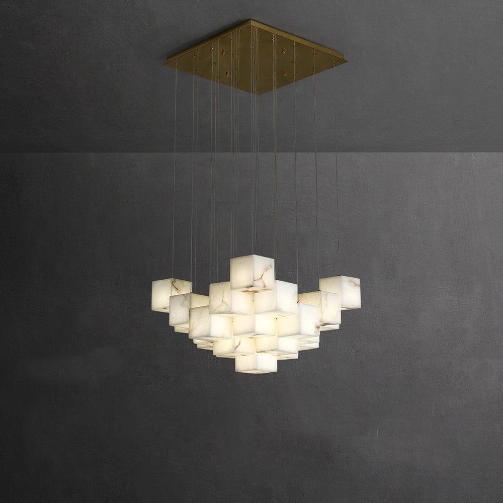 Jade Alabaster Brass Spiral Modern Pendant Light Living Room Bedroom