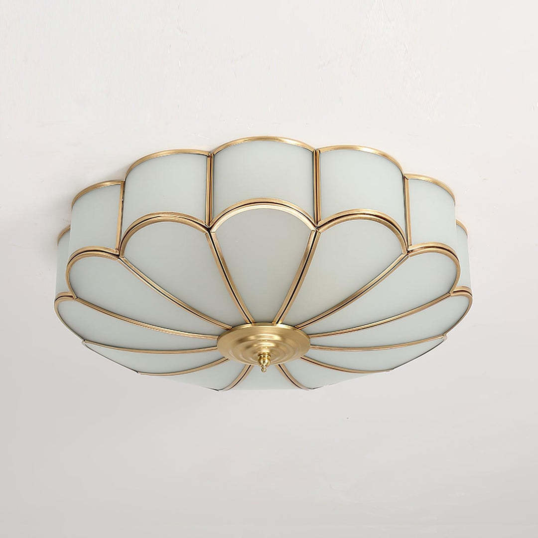 Alessio Modern Metal Glass Ceiling Lamp Bedroom Living Room