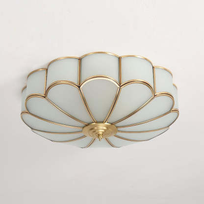 Alessio Modern Metal Glass Ceiling Lamp Bedroom Living Room
