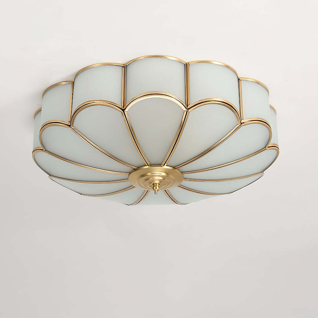 Alessio Modern Metal Glass Ceiling Lamp Bedroom Living Room