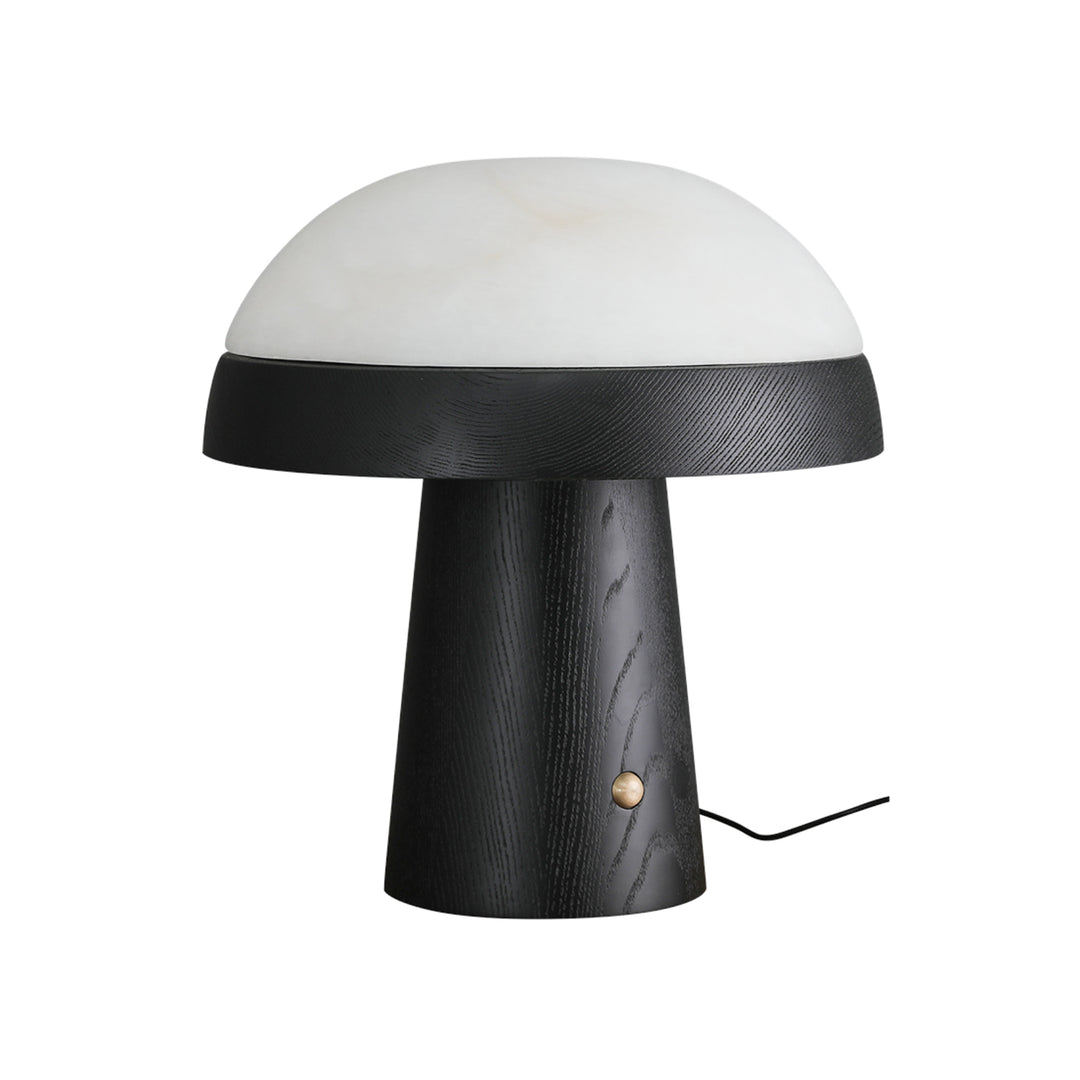 Jade Modern Alabaster Wood Mushroom Table Lamp Living Room